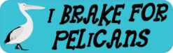 I Brake for Pelicans Bumper Sticker