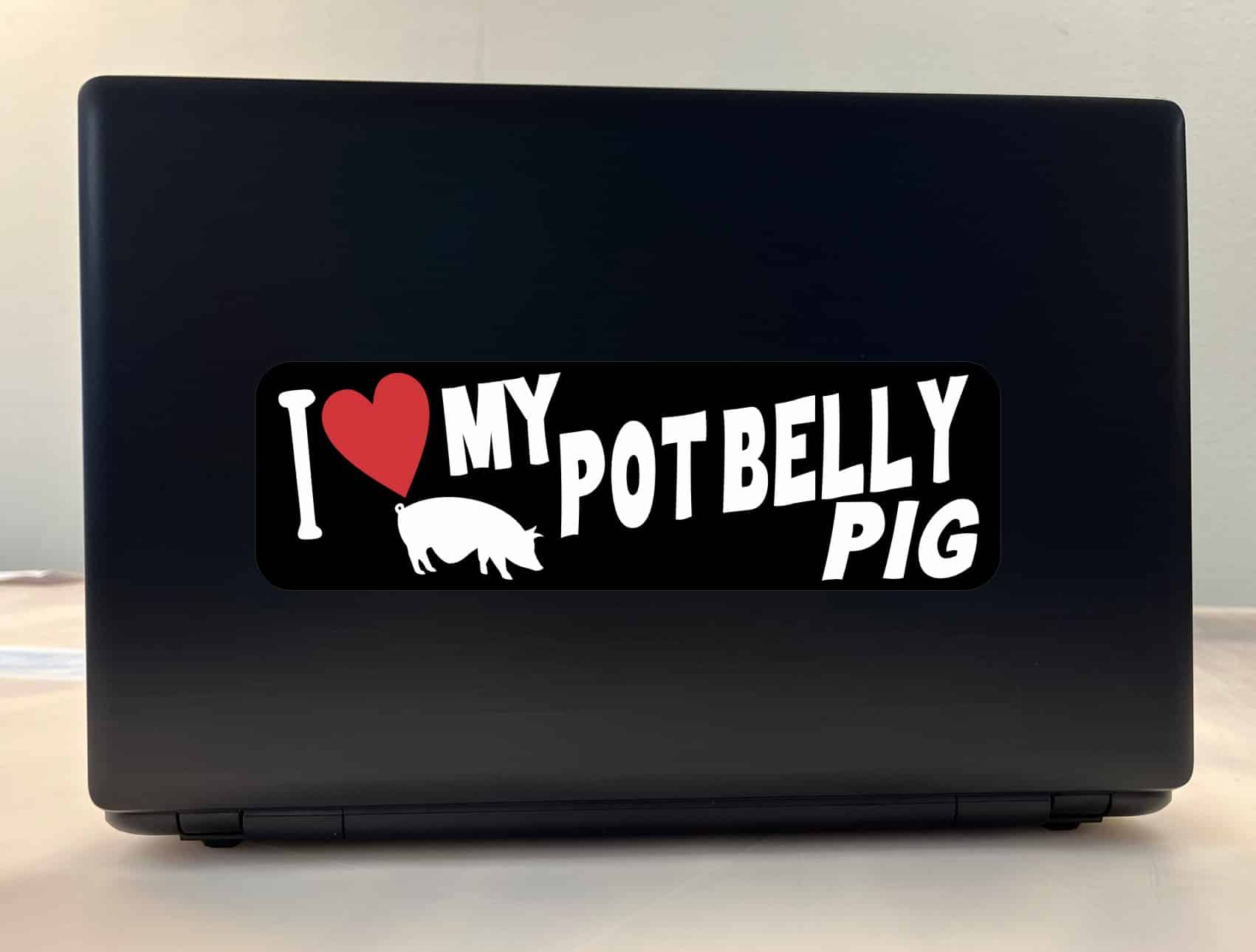 10in x 3in I Love My Pot Belly Pig Bumper Sticker Vinyl Pet Animal Decal