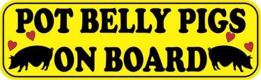 Pot Belly Pigs on Board Magnet