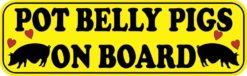 Pot Belly Pigs on Board Bumper Sticker