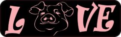 Black Love Pig Bumper Sticker