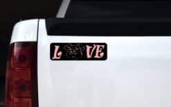 10in x 3in Black Love Pig Bumper Sticker Vinyl Animal Decal Pet Stickers
