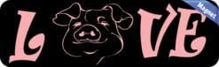10in x 3in Black Love Pig Magnet Magnetic Pet Animal Magnets