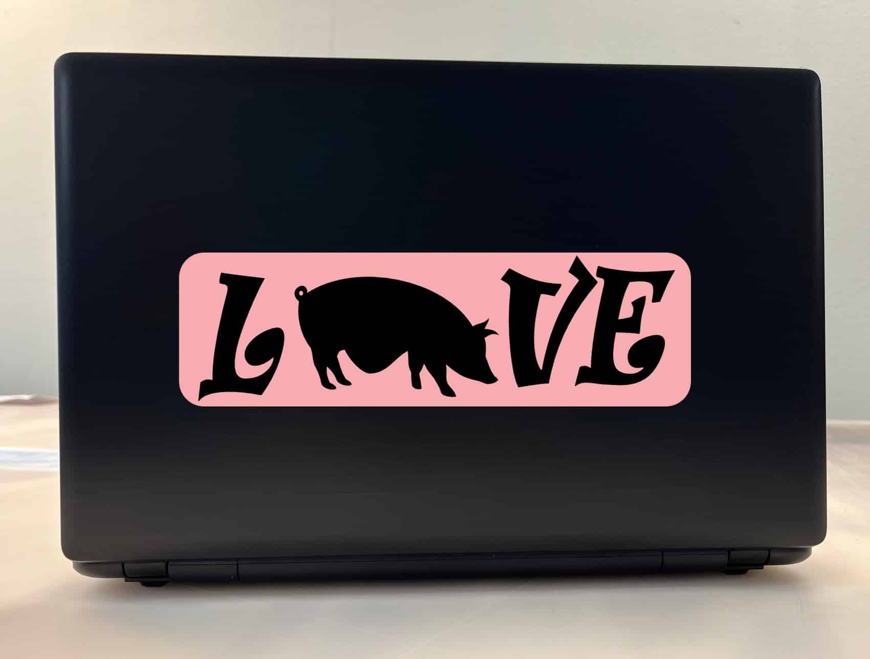 10in x 3in Love Pot Belly Pig Bumper Sticker Vinyl Pet Animal Decal Stickers - Image 3