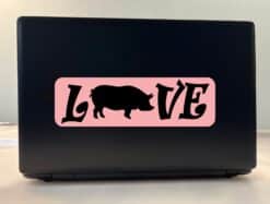 10in x 3in Love Pig Bumper Sticker Vinyl Pet Farm Animal Decal Car Stickers