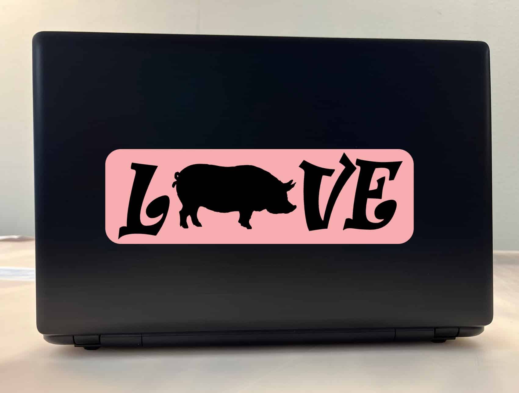 10in x 3in Love Pig Bumper Sticker Vinyl Pet Farm Animal Decal Car Stickers