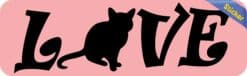 10in x 3in Love Cat Bumper Sticker Vinyl Pet Decal Animal Vehicle Stickers