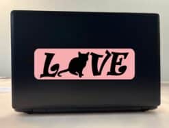 10in x 3in Love Cat Bumper Sticker Vinyl Pet Decal Animal Vehicle Stickers