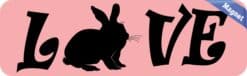 10in x 3in Love Rabbit Magnet Magnetic Pet Animal Magnets