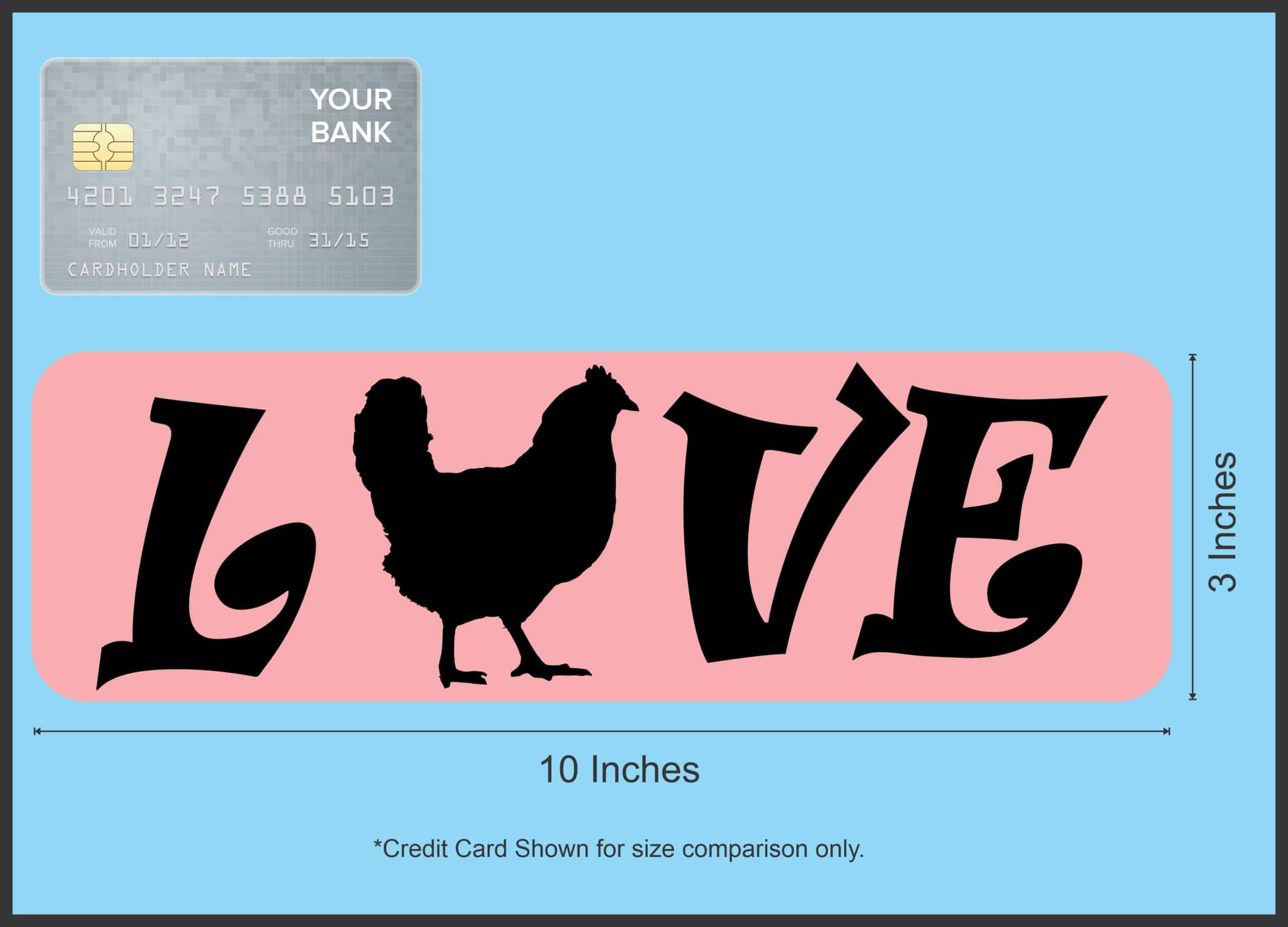 10in x 3in Love Chicken Magnet Magnetic Pet Animal Magnet - Image 4