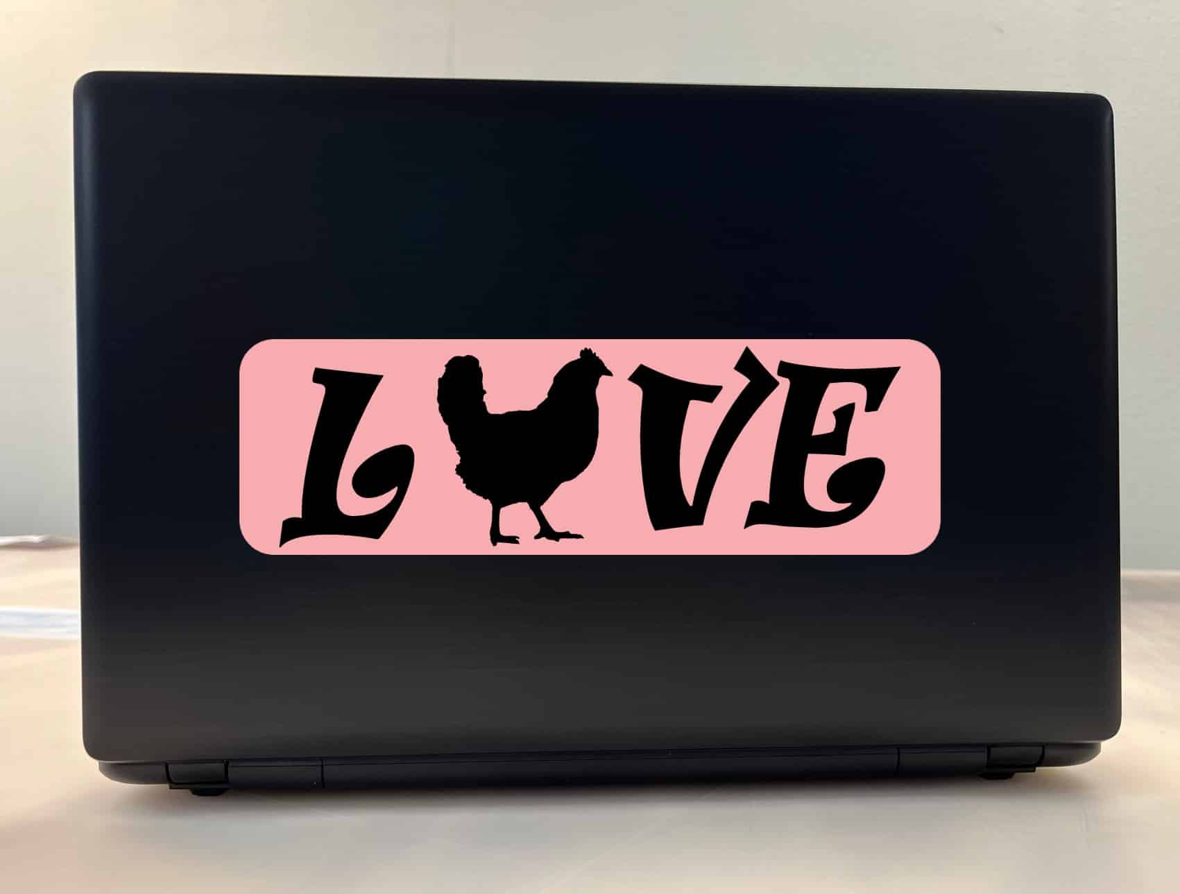 10in x 3in Love Chicken Bumper Sticker Vinyl Pet Decal Animal Car Stickers - Image 3