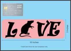 10in x 3in Love Rat Magnet Magnetic Pet Animal Magnets