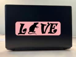 10in x 3in Love Rat Bumper Sticker Vinyl Pet Decal Animal Vehicl