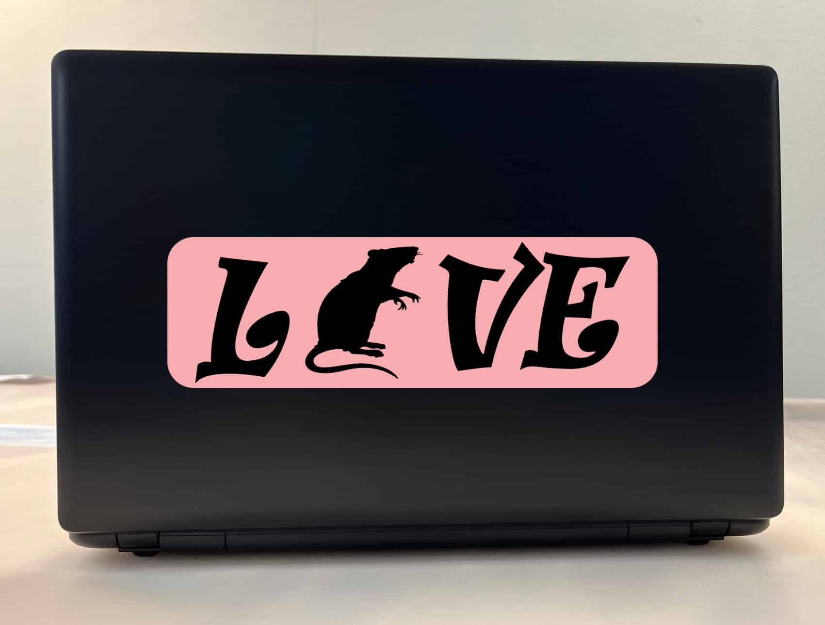 10in x 3in Love Rat Bumper Sticker Vinyl Pet Decal Animal Vehicl