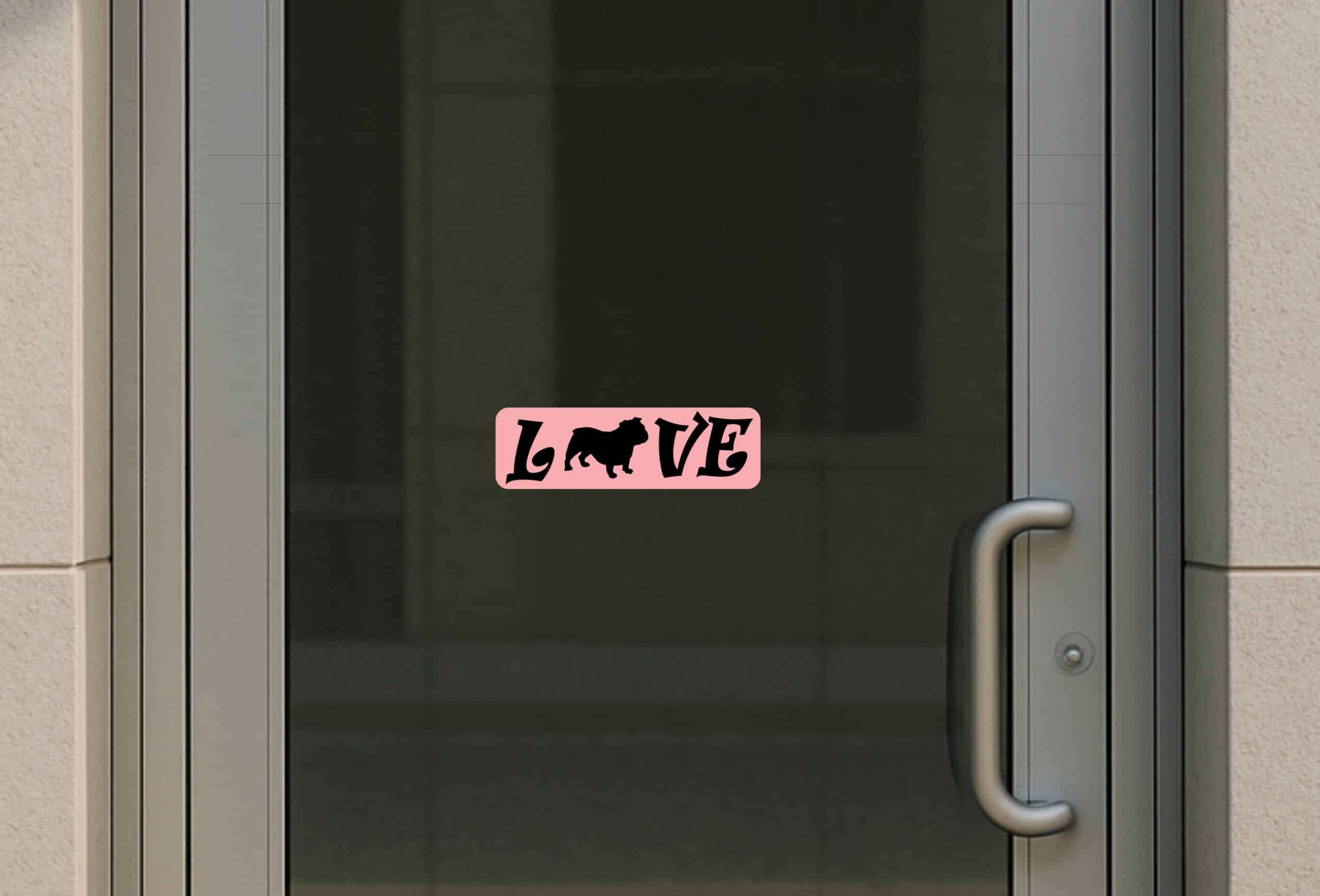 10in x 3in Love Pug Bumper Sticker Vinyl Dog Decal Pet Animal St