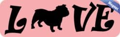 10in x 3in Love Pug Magnet Magnetic Pet Animal Magnets
