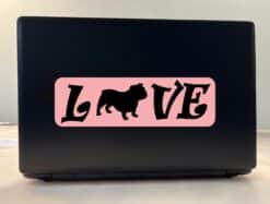 10in x 3in Love Pug Bumper Sticker Vinyl Dog Decal Pet Animal St