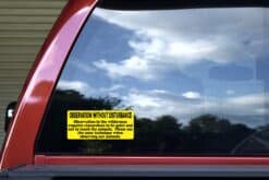7inx3in Observation Without Disturbance Sticker Vinyl Animal Sig