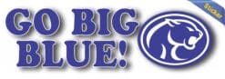 10in x 3in Cougar Go Big Blue Bumper Sticker Vinyl School Mascot Decal