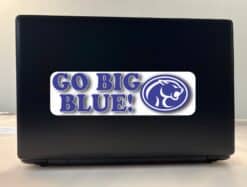 10in x 3in Cougar Go Big Blue Bumper Sticker Vinyl School Mascot Decal