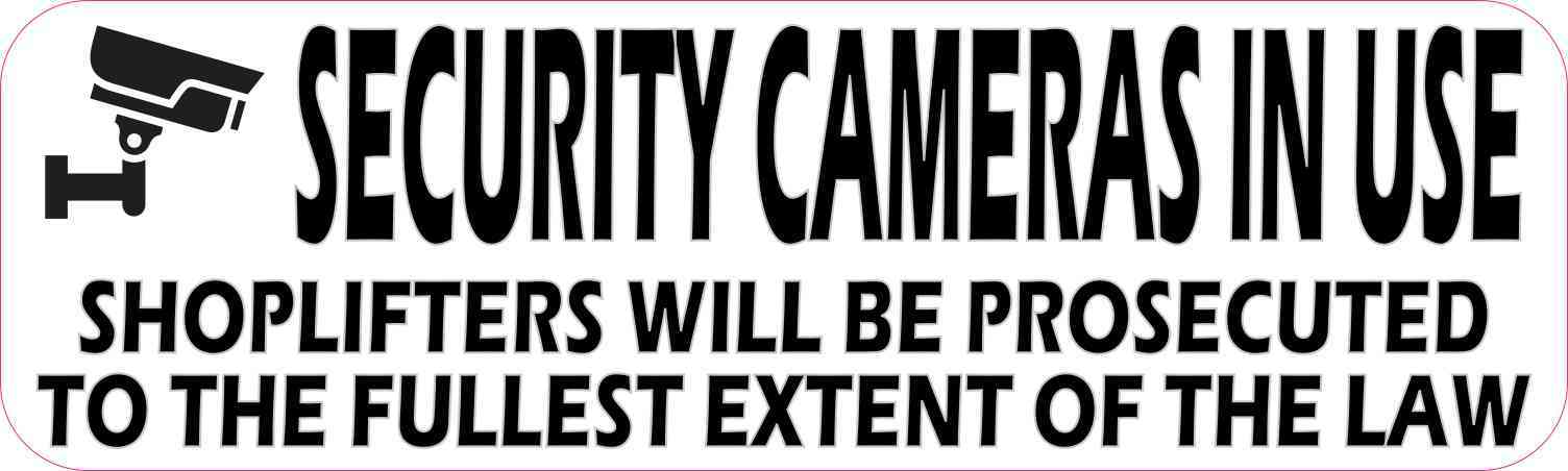 White Security Cameras in Use Magnet