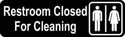 Unisex Restroom Closed For Cleaning Sticker