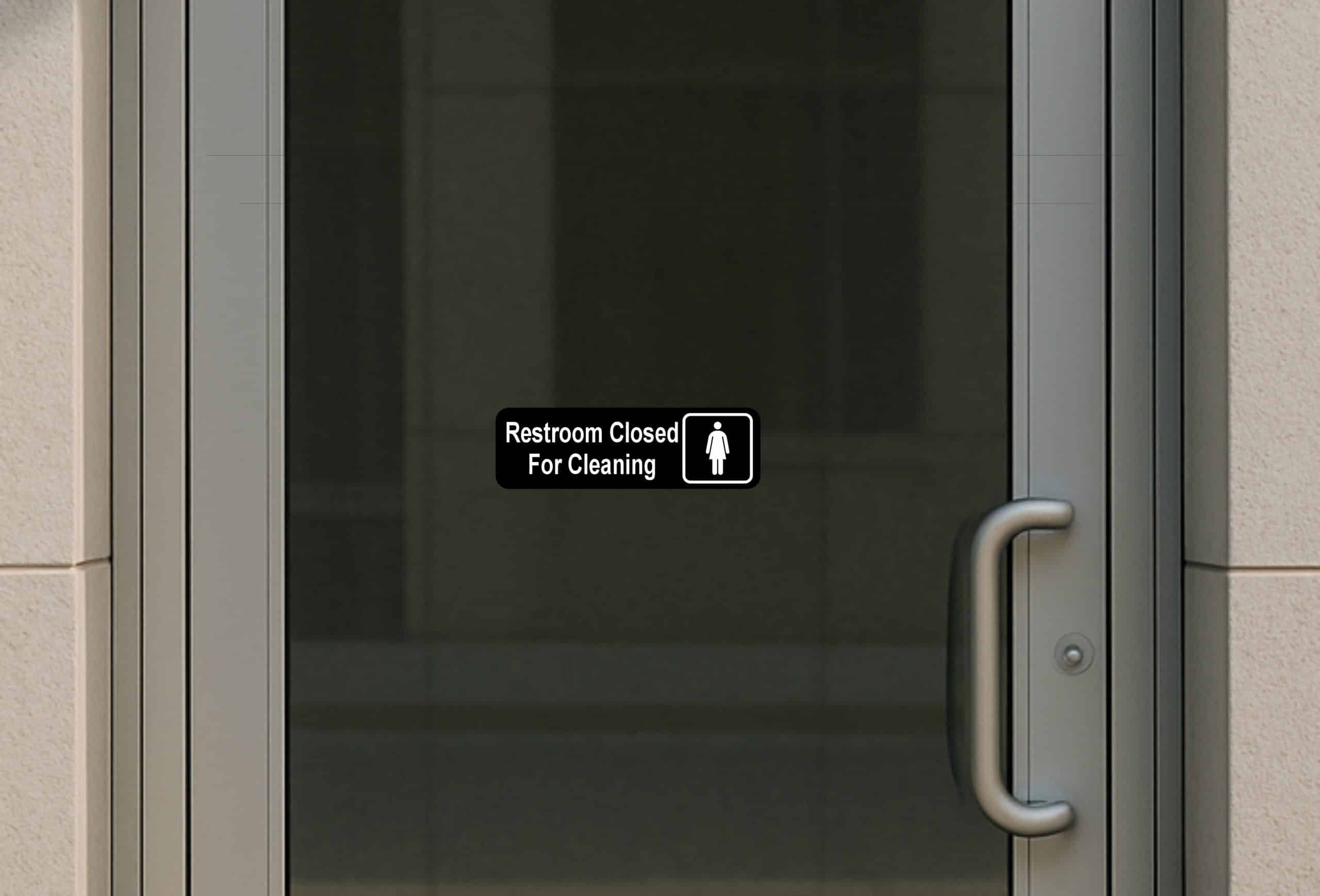 10in x 3in Women's Restroom Closed For Cleaning Sticker Sign Decal Stickers - Image 3