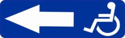 Left Arrow Wheelchair Access Sticker