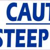 No Wheelchairs Caution Steep Path Sticker