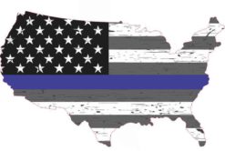 Black White and Gray America Blue Lives Matter Sticker