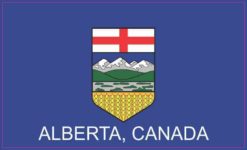 Labeled Alberta Canada Flag Magnet