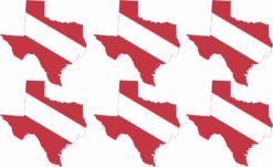 Texas SCUBA Flag Stickers