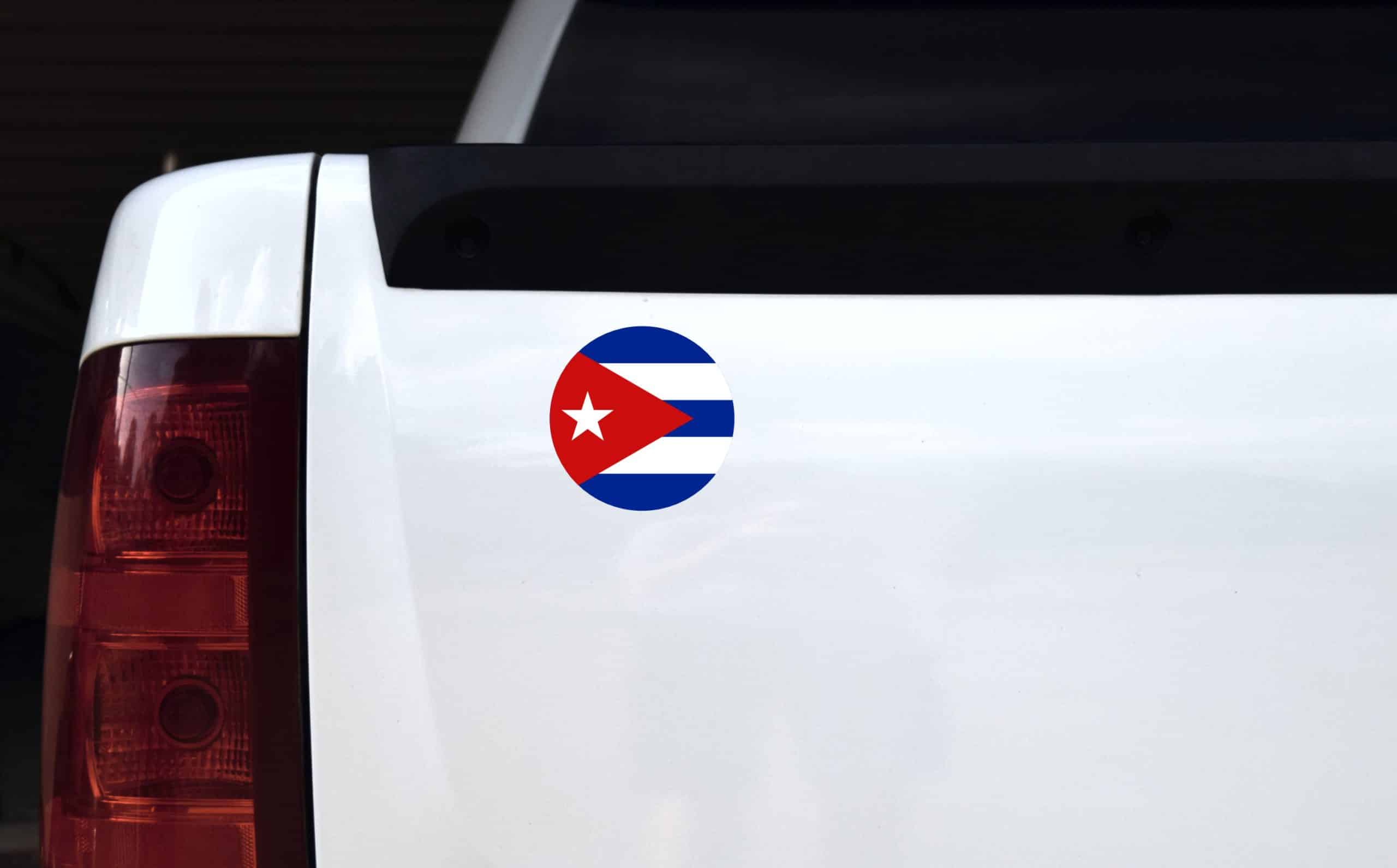 4in x 4in Cuba Flag Sticker Vinyl Luggage Decal Vehicle Bumper Stickers - Image 4