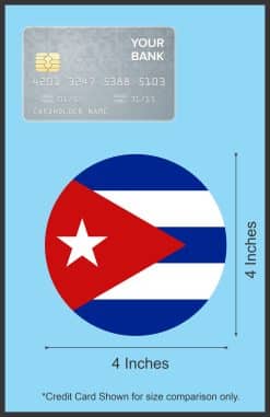 4in x 4in Cuba Flag Sticker Vinyl Luggage Decal Vehicle Bumper Stickers - Image 6
