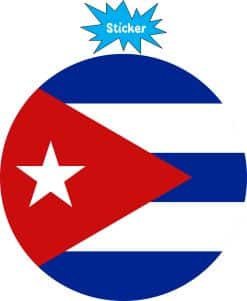 4in x 4in Cuba Flag Sticker Vinyl Luggage Decal Vehicle Bumper Stickers - Image 2