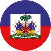 Round Haiti Flag Sticker