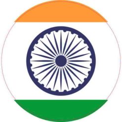 Round India Flag Sticker