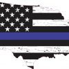 Black and White America Blue Lives Matter Sticker