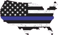 Black and White America Blue Lives Matter Sticker