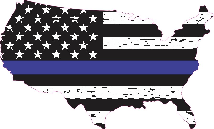 Black and White America Blue Lives Matter Sticker