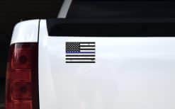 5in x 3.5in Black and White American Flag Blue Lives Matter Sticker Vinyl Decal - Image 4