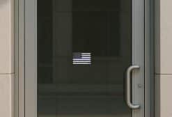 5in x 3.5in Black and White American Flag Blue Lives Matter Sticker Vinyl Decal - Image 6