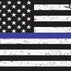 Black and White American Flag Blue Lives Matter Sticker