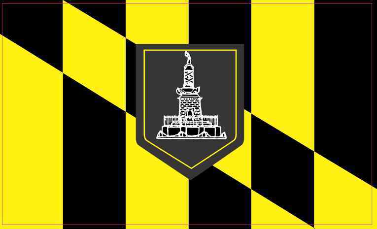5X3 Baltimore Maryland Flag Sticker City Cup Flags Bumper Decal Window Stickers