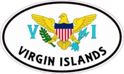 Oval Virgin Islands Sticker