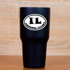 3in x 2in Oval IL Woodstock Illinois Sticker Vinyl Travel Luggage Decal