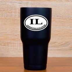 3in x 2in Oval IL Springfield Illinois Sticker Vinyl Travel Luggage Decal - Image 5