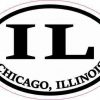 Oval IL Chicago Illinois Sticker