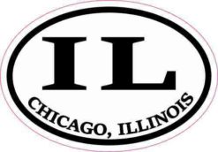 Oval IL Chicago Illinois Sticker