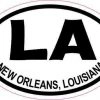 Oval LA New Orleans Louisiana Sticker